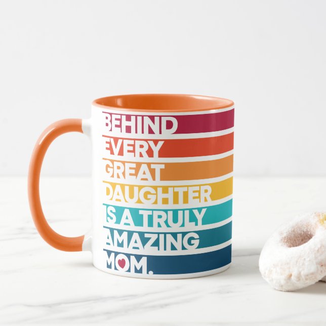 Cute Design Expression Text for Mother Day  Mug (With Donut)