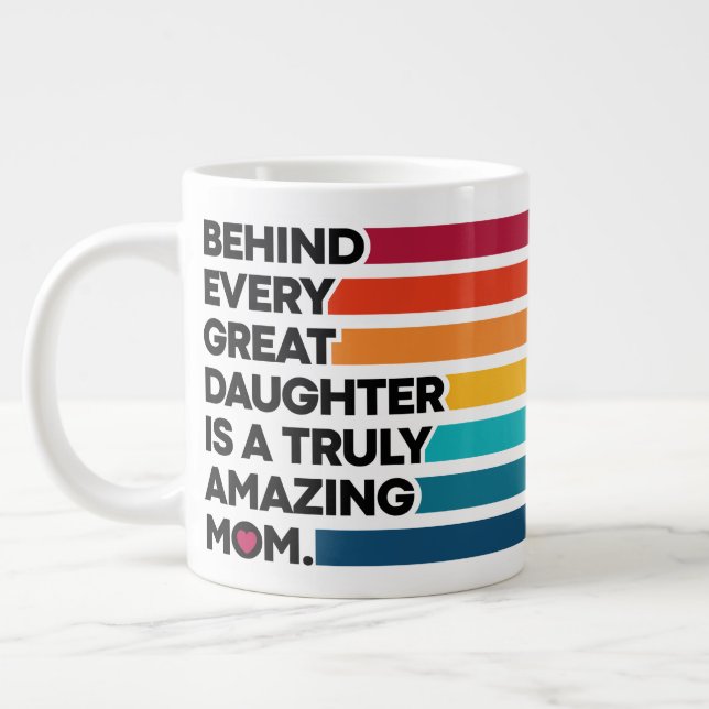 Cute Design Expression text for Mothers day  Large Coffee Mug (Left)