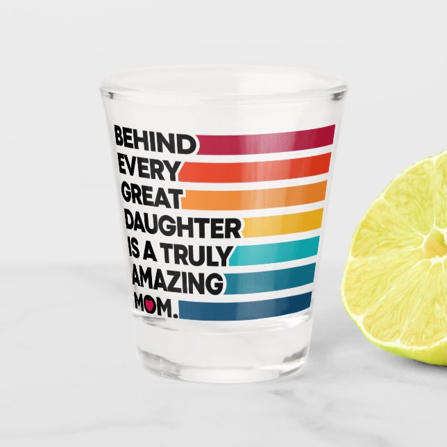 Cute Design Expression text for Mothers day  Shot Glass (Front)