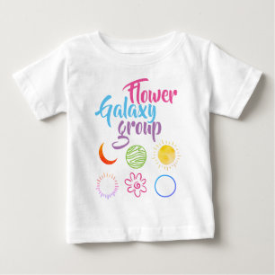 Cute Design of Flower Galaxy Group Baby T-Shirt