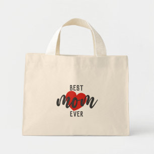 Cute Design Text Best Mum Ever With Heart Mini Tote Bag