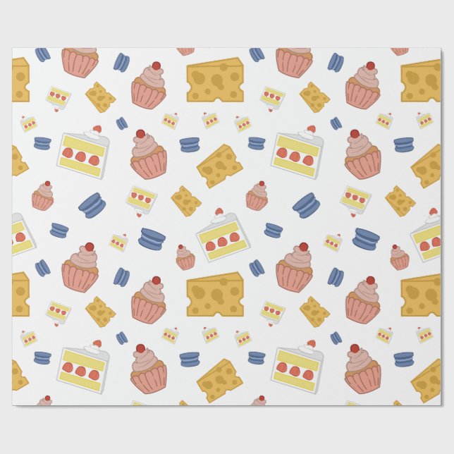 Cute dessert gift wrap - Sweet, Fun and Perfect (Flat)