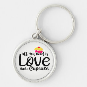 Cute Dessert Lover Baking Funny Foodie Cupcake Key Ring