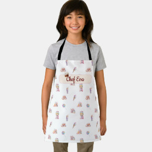 Cute Dessert Sweet Treats Personalised Kids Apron