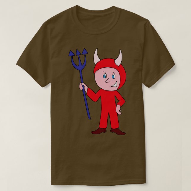 Cute Devil Halloween Costume T-Shirt (Design Front)