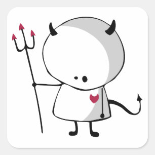 Cute Devil Treat Bag Sticker