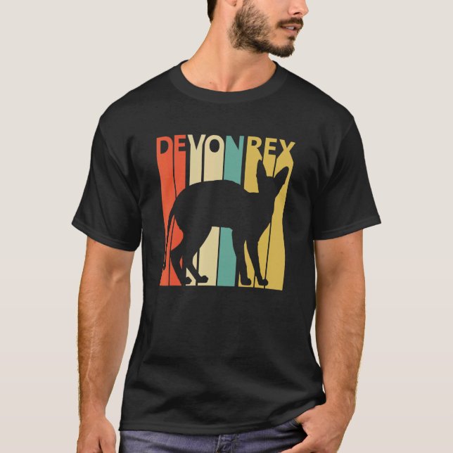 Cute Devon Rex Cat T-Shirt (Front)