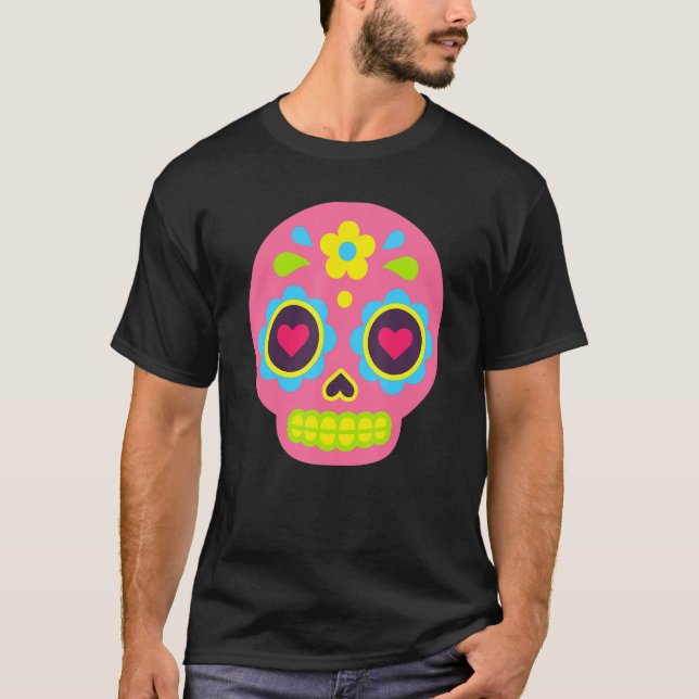 Cute Dia De Los Muertos Baby Sugar Skull Kids Todd T-Shirt (Front)