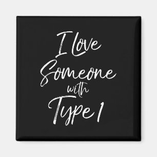 Cute Diabetes Awareness Family I Love Someone with Magnet