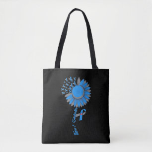 Cute Diabetic Sunflower Type 1 Diabetes Awareness Tote Bag