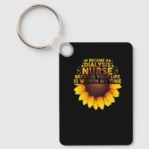 Cute Dialysis Nurse For Men Women Dialysis Nursing Key Ring