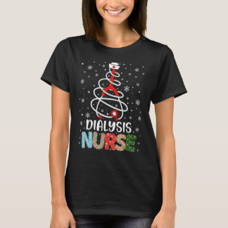 Cute Dialysis Nurse Xmas Tree Merry Christmas Nurs T-Shirt