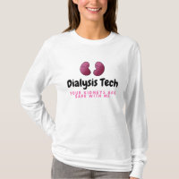 Cute Dialysis Tech Long Sleeve Kidney T-Shirt