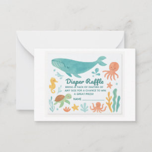  "Cute Diaper Raffle Ticket   Baby Shower Invitati Card