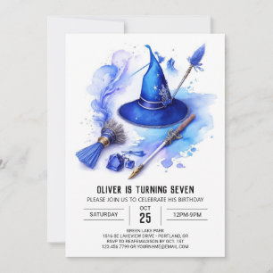 Cute Digital Wizardry Birthday Invitation