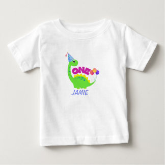 Cute Dino 1st birthday boy  Baby T-Shirt