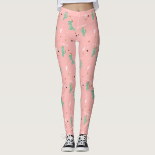 Cute Dino and Cactus On point Leggings