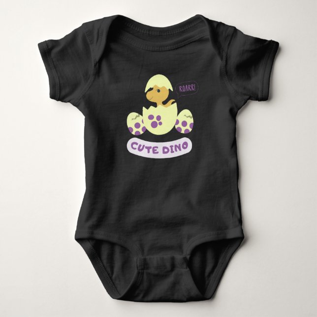 Cute dino baby bodysuit (Front)