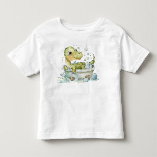 Cute Dino Bath Time Toddler T-Shirt
