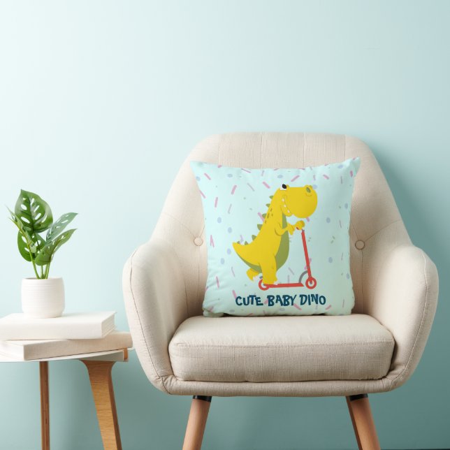 Cute dino dinosaur Scooter Toy  Birthday Party Cushion (Chair)