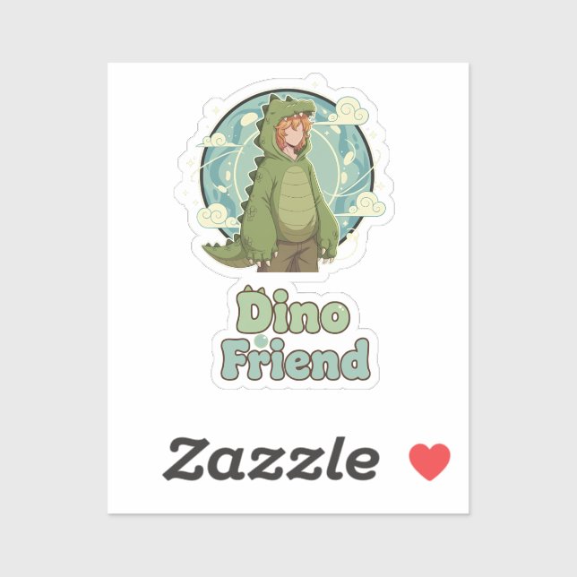 Cute Dino Friend Anime Boy - Green Dinosaur (Sheet)