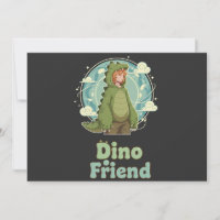 Cute Dino Friend Anime Boy - Green Dinosaur