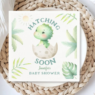 Cute Dino Gender Neutral Dinosaur Baby Shower  Napkin