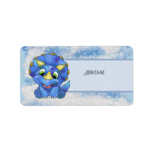 cute dino label