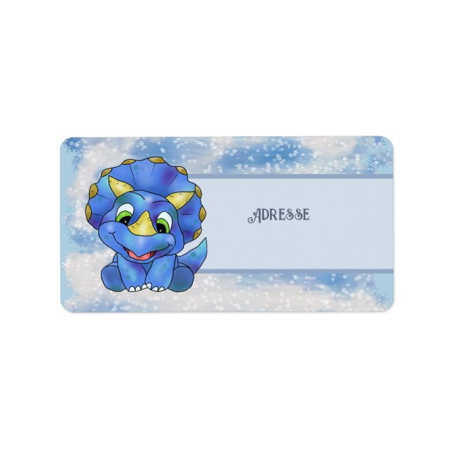 cute dino label (Front)