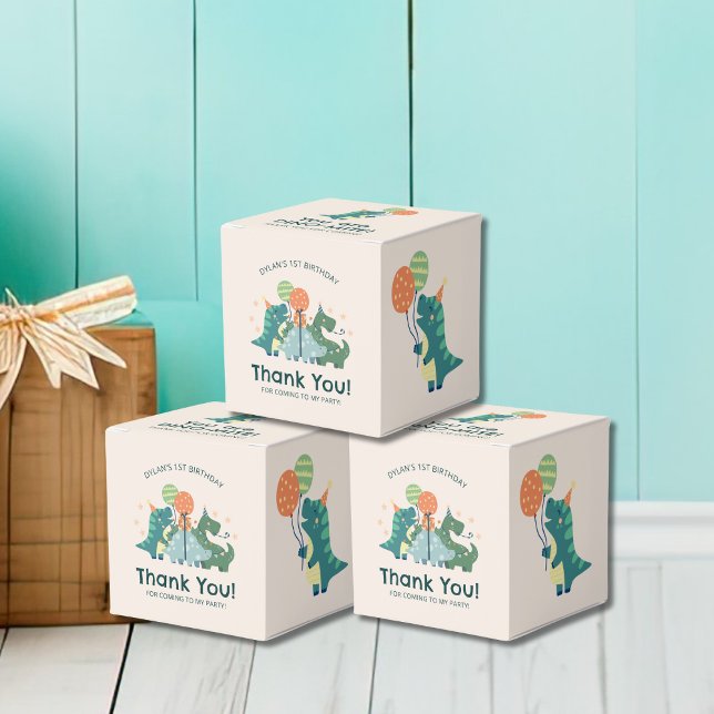 Cute Dino-Mite Dinosaur Birthday Thank You  Favour Box (Creator Uploaded)