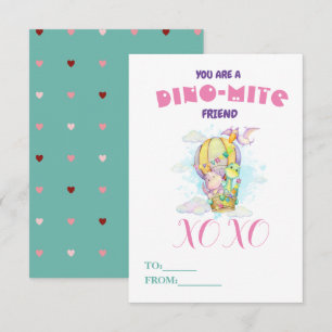 Cute Dino-mite Dinosaur Friend Valentine's Class