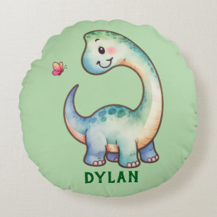 Cute Dino Personalized Round Cushion