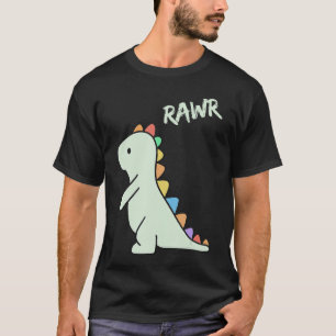 Cute Dino Rawr Dinosaur Roaring Funny Kid Dino Car T-Shirt