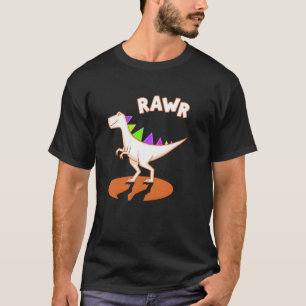 Cute Dino Rawr Dinosaur Roaring Funny Kid Dino Car T-Shirt