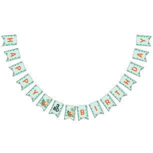 Cute Dino Themed Kid's Birthday Party Bunting