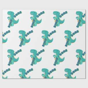 Cute dino wrapping paper