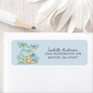 Cute Dinoasaurs Baby Shower Address Label