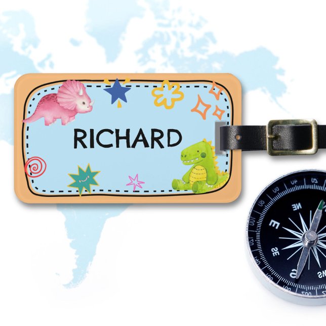 Cute Dinos Kids  Luggage Tag (Creator Uploaded)