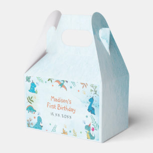 Cute Dinosaur 1st Birthday Party  Favour Box