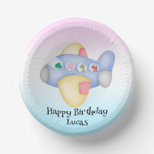 Cute dinosaur aircraft Student kids Birthday party Paper Plate