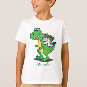 Cute dinosaur and unicorn T-Shirt