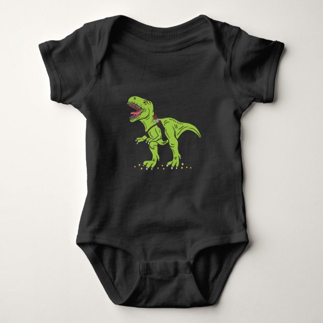 Cute Dinosaur Archer Baby Bodysuit (Front)