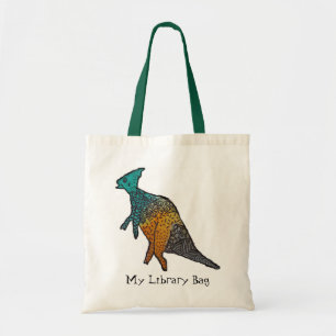 Cute dinosaur art illustration doodle tote bag