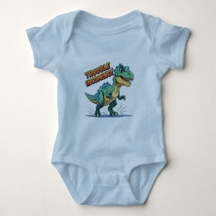 Cute Dinosaur Baby Bodysuit – Trouble Incoming!