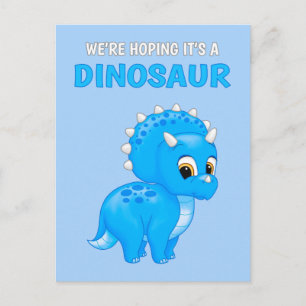 Cute Dinosaur Baby Boy Pregnancy Announcement