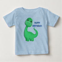 Cute Dinosaur Baby Fine Jersey Text Change T-Shirt