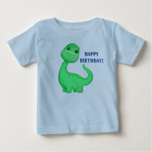 Cute Dinosaur Baby Fine Jersey Text Change T-Shirt