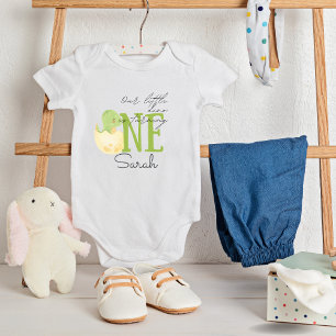 Cute Dinosaur Baby Personalised Name Bodysuit