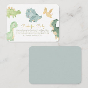 Cute Dinosaur Baby Shower Books for Baby Enclosure Card