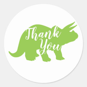 Cute Dinosaur Baby Shower Dino Blue and Green Boy Classic Round Sticker